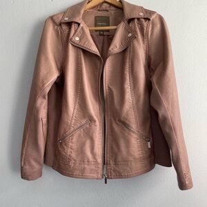 Maurices Rose-Mauve Faux Leather Moto Jacket
